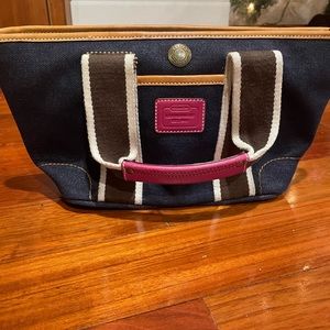 Coach denim mini tote